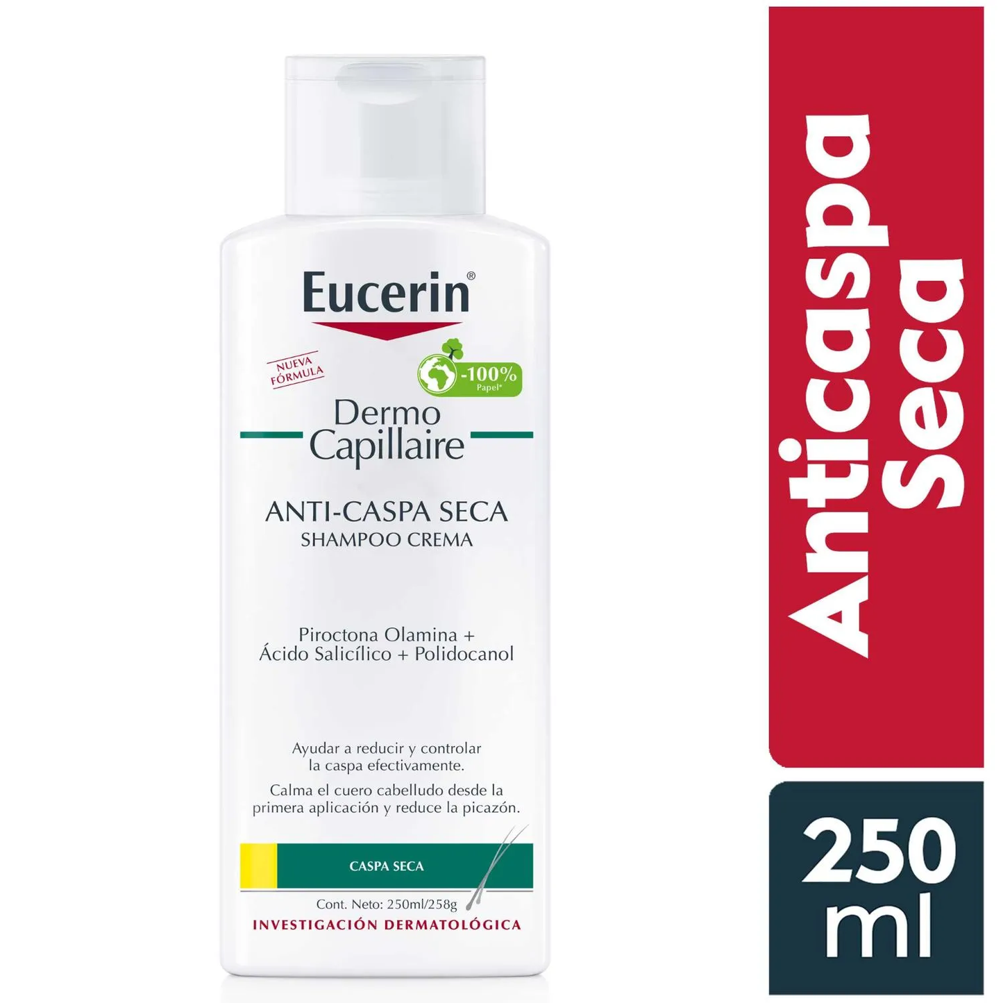 EUCERIN DERMO CAPILLAIRE ANTICASPA SECA X 250ML