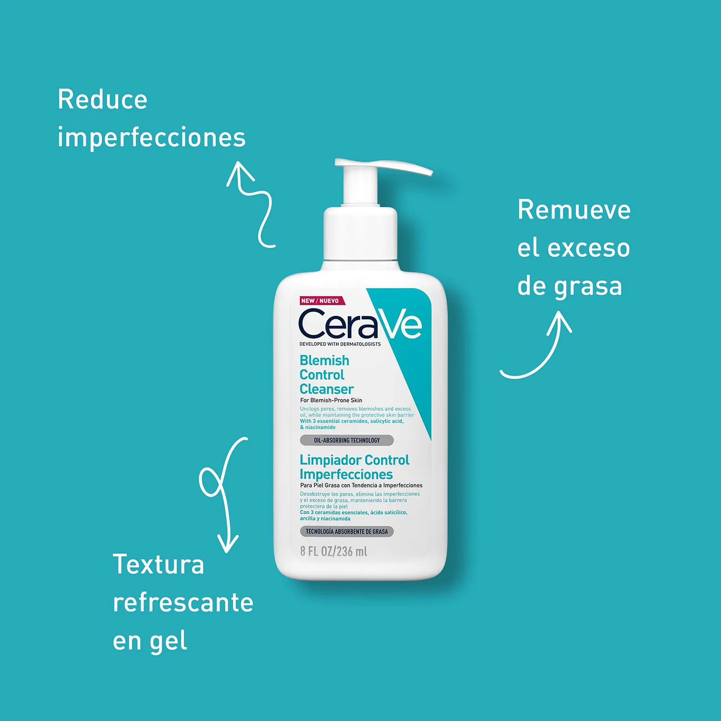 CERAVE-BLEMISH LIMPIADOR CONTROL IMPERFECCIONES 236ML