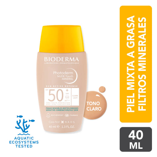 BIODERMA PHOTODERM NUDE TOUCH MINERAL SPF50 CLAIRE 40ML