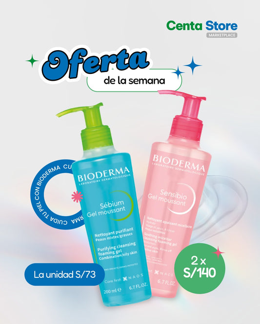 BIODERMA PACK - SEBIUM GEL 200ML + SENSIBIO GEL 200ML